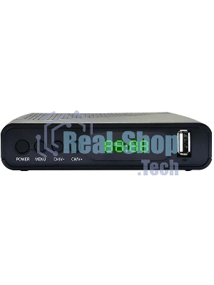 Приставка для цифрового ТВ Hyundai H-DVB500 черный, DVB-T2, DVB-T, DVB-C, HDMI, USB 2.0 х2