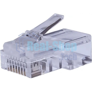 Коннектор Suprlan 10-0209-1, UTP cat.5e RJ45, прозрачный, 10шт