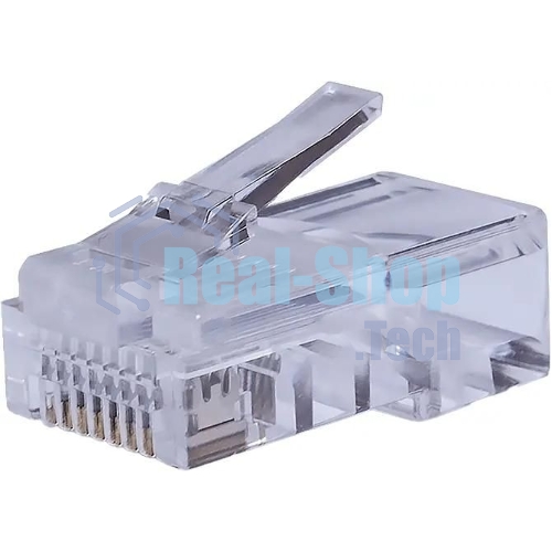 Коннектор Suprlan 10-0209-1, UTP cat.5e RJ45, прозрачный, 10шт