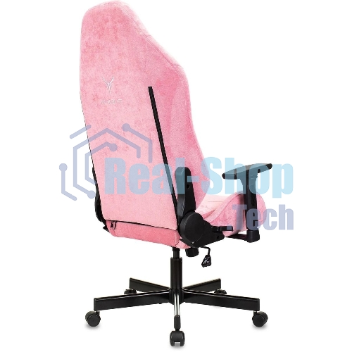Кресло Knight N1 Fabric розовый, велюр, 120 кг, механизм качания