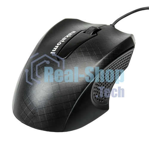 Мышь проводная Nakatomi MON-07U черный, 800 dpi, USB, кнопки - 3