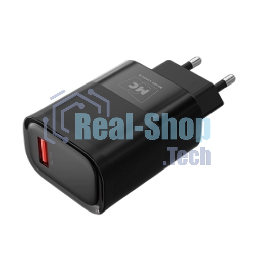 Сетевое зарядное устройство MORE CHOICE (4620202553393) NC09a 1USB 3.0A QC3.0 15W б, черный