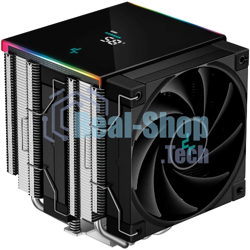 Кулер для процессора DEEPCOOL AK620 DIGITAL SE LGA20XX/1700/1200/115X/AM5/AM4 (9шт/кор, TDP 260W, PWM, DUAL Fan 120мм, 6 тепл. трубок, ARGb, черный) RET (R-AK620-BKADMN-GJD)