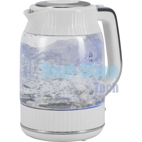 Чайник электрический Vitek VT-WK1059 1.7л. 2200Вт белый корпус: стекло/пластик