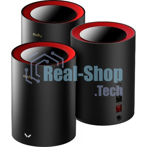 Wi-Fi Mesh-система/AX3000 Wi-Fi 6 Mesh 2.5G Solution 3-Pack, Dual-Band, Chipset MT7981BA+MT7976CN+RTL8221B, 802.11ax/ac/a/b/g/n, 2402Mbps at 5GHz + 574Mbps at 2.4GHz, 2.5G WAN+GE LAN, 5 internal antennas, MU-MIMO, DDNS, Zerotier/Wireguard/OpenVPN/IPSec/L2TP/PPTP VPN, DNS over Cloudflare/Google/Quad9, IPv6, Seamless Roaming, WPA3, TR069/TR098/TR111/TR181,easyMesh R3 Optional, Ver 2.0, Cudy Mesh, Cudy APP