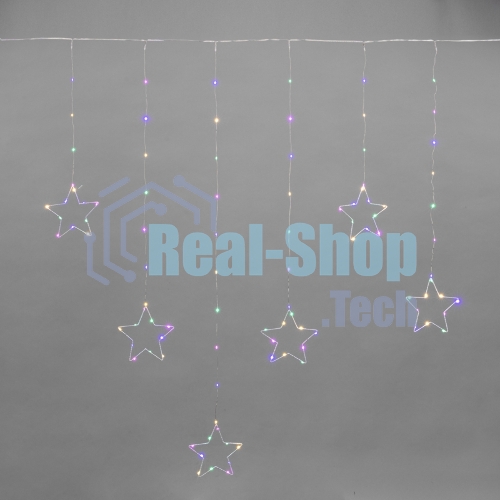 Гирлянда Neon-night светодиодный занавес из росы с фигурами звезд IP20 USB + пульт управления мультиколор