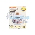 Кастрюля Appetite 1RD221М Roses с крышкой, эмалированная сталь, цилиндрическая 5,5 л