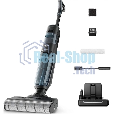 Пылесос вертикальный моющий Tefal X-Clean 5 GF5555F0 серый/черный, от аккумулятора, 200 Вт, уборка влажная, пылесборник 0.44 л