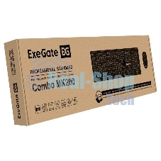 Комплект клавиатура+мышь ExeGate Professional Standard Combo MK200 беспроводной, USB, 1200 DPI, чёрный