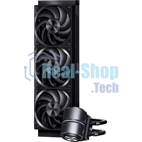 Система охлаждения Water Cooling System PCCooler DE360 Pro BK (300W, 360мм, Black, ARGB Pump, Fans: 3x120мм, 86.73CFM, 32dBA, 2200RPM/Pump height 57мм, 28dBA, 3200RPM, Rad thickness 27мм/S: 1851, 1700, 1200, 115X, AM5, AM4, AM3)