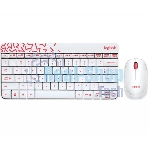 Комплект клавиатура+мышь Logitech MK240 Nano беспроводной, USB, 1000 DPI, белый
