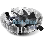 Кулер для процессора PCCooler E80 (65W, 3-pin, 42mm, Al/Cu, -mm, 1x80мм, 29.61CFM, 22dBA, 2000RPM, S: 1851/1700/1200/115X, AM5/AM4, silver, black)