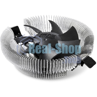 Кулер для процессора PCCooler E80 (65W, 3-pin, 42mm, Al/Cu, -mm, 1x80мм, 29.61CFM, 22dBA, 2000RPM, S: 1851/1700/1200/115X, AM5/AM4, silver, black)