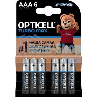 Батарея Opticell Turbo MAX LR03 AAA (6шт) блистер