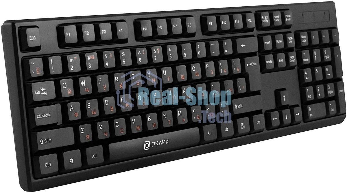 Клавиатура Oklick 100M HW3 проводная, USB Type-A, чёрный