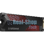 Накопитель SSD Samsung 990 PRO, 1000Gb, PCIe 4.0 x4, M.2 2280, NVMe, R/W 7450/6900, с радиатором