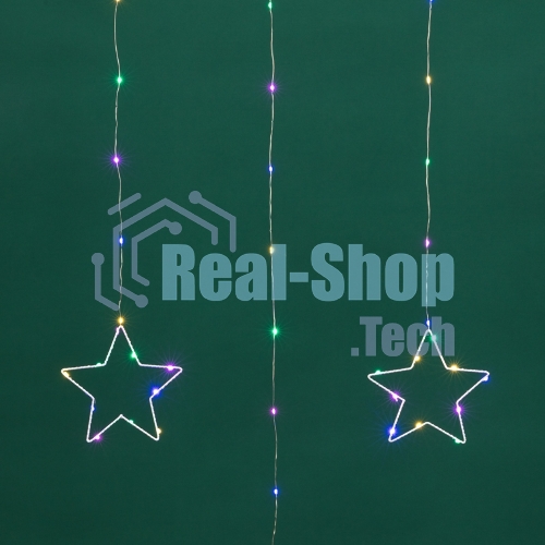 Гирлянда Neon-night светодиодный занавес из росы с фигурами звезд IP20 USB + пульт управления мультиколор