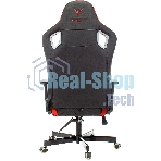 Кресло Knight OUTRIDER черный/красный, экокожа, 120 кг, механизм качания