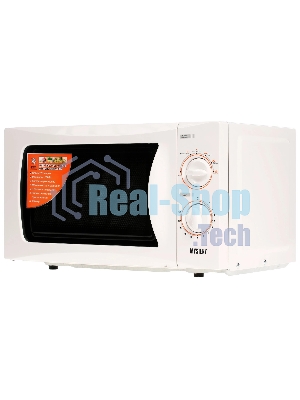 Микроволновая печь Mystery MMW-2013 белый, 20 л, 800 Вт, переключатели - поворотный механизм