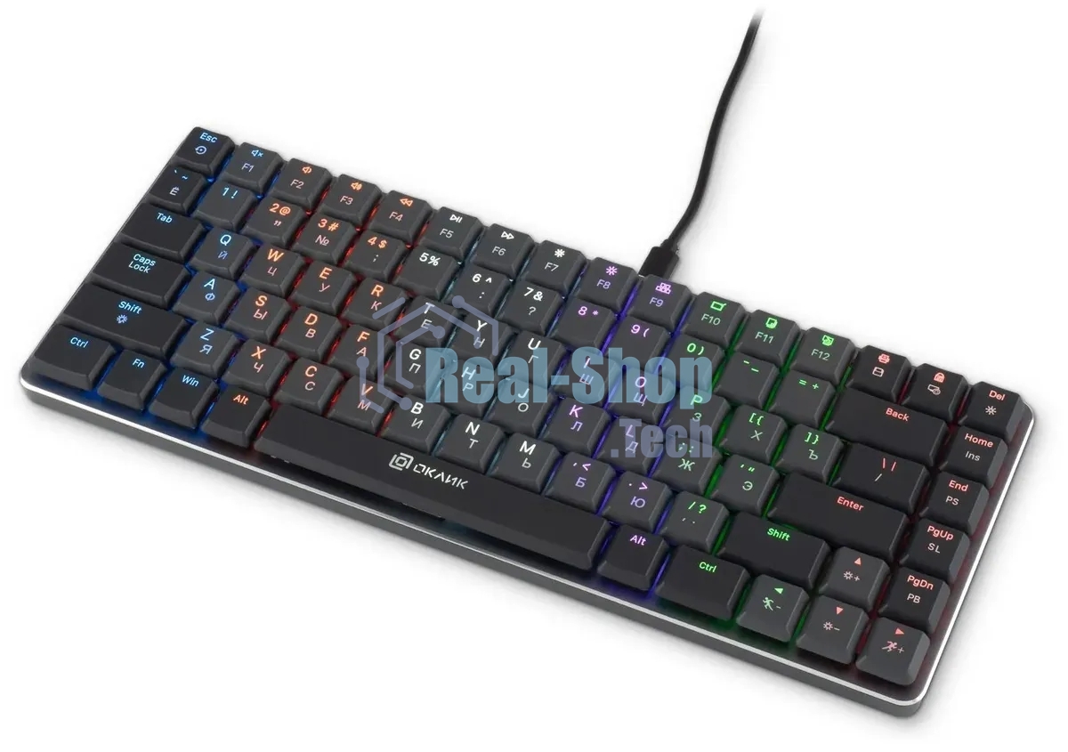 Клавиатура Oklick K615X проводная, USB Type-A, чёрный