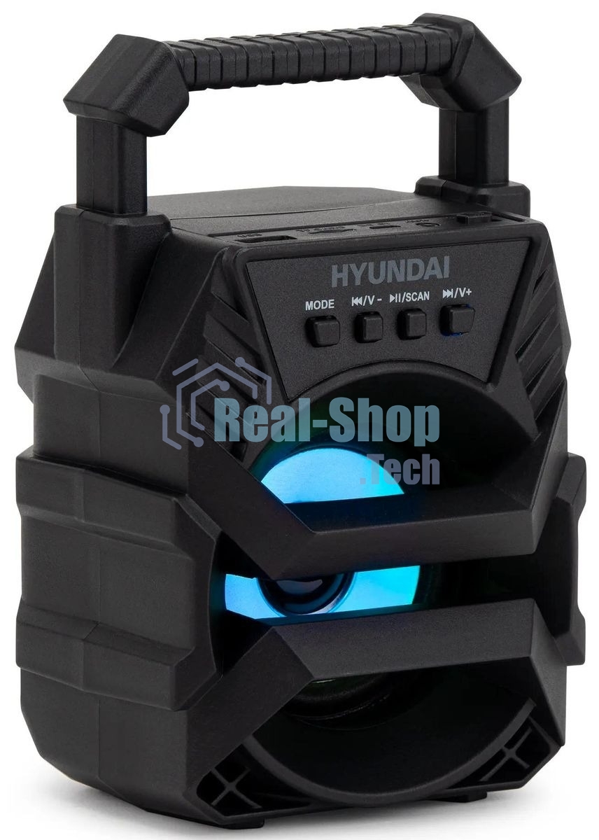 Колонка портативная Hyundai H-PS1000 черный 9 Вт 1.0 BT/USB 10м 500mAh