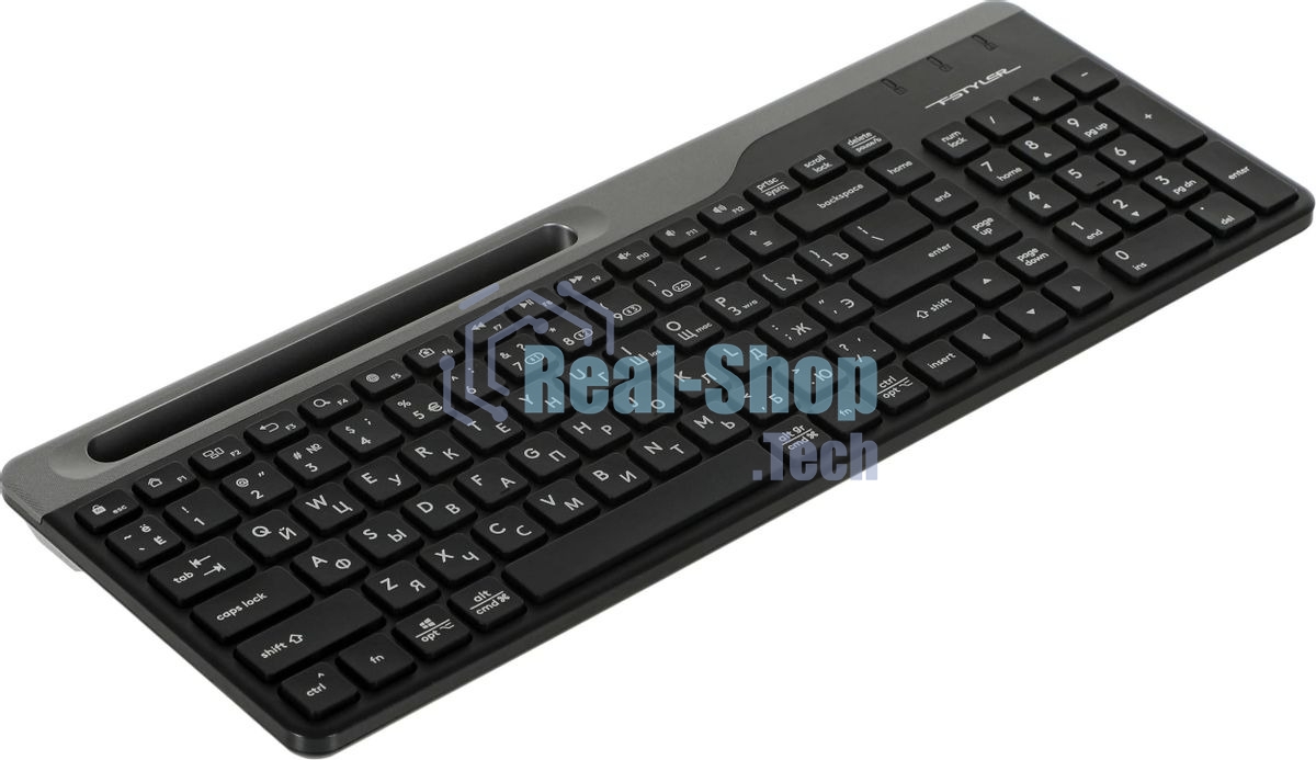 Клавиатура беспроводная A4Tech Fstyler FBK25, USB, Bluetooth/Радиоканал, черный/серый