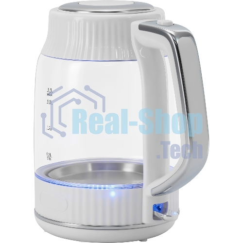 Чайник электрический Vitek VT-WK1059 1.7л. 2200Вт белый корпус: стекло/пластик