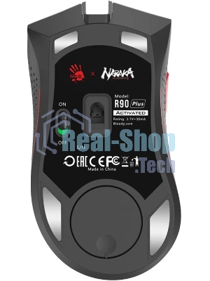 Мышь беспроводная A4Tech Bloody R90 Plus Naraka белый, 5000 dpi, радиоканал, USB, кнопки - 8