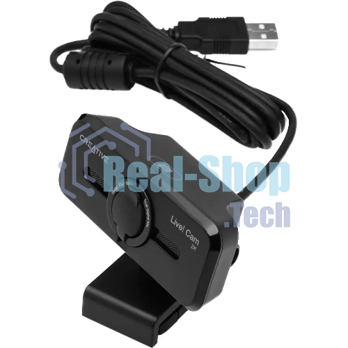 Веб-камера Creative Live! Cam Sync V3 2560x1440, 30 кадр/с, USB, микрофон, шторка приватности, автофокус, крепление на мониторе