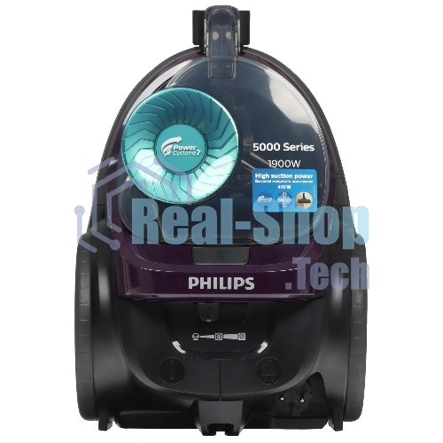 Пылесос Philips FC9571/01 черный/фиолетовый, 410/1900 Вт, уборка сухая, пылесборник контейнер 1.5 л