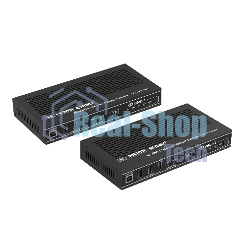 Удлинитель сигнала HDMI, USB Infobit iTrans E90U8K разрешение 8К/30, USB 2.0 до 90 метров, eARC