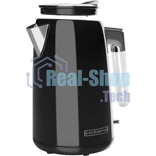 Чайник электрический Polaris PWK 1746CA Water Way Pro 1.7 л, 2200 Вт, черный (корпус: нержавеющая сталь)