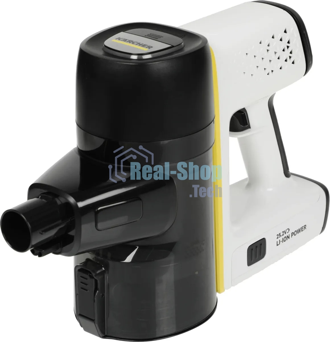 Пылесос вертикальный Karcher VC 6 Cordless ourFamily белый/черный, питание от аккумулятора, 250 Вт, уборка сухая, пылесборник 0.8 л, работа от АКБ max - 50 мин
