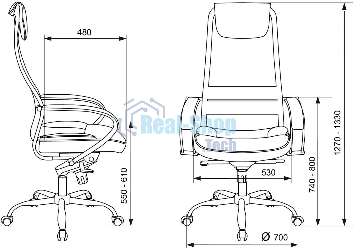 Кресло Бюрократ CH-609SL/BLACK TW-01 TW-11 черный, сетка