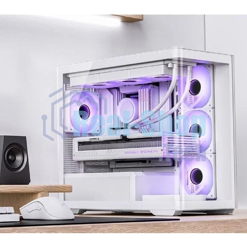 Корпус без блока питания JONSBO D300, Mini-Tower, TG, no fan, 2xUSB-A 3.2 + 1xUSB-C 3.2, mATX, mITX White