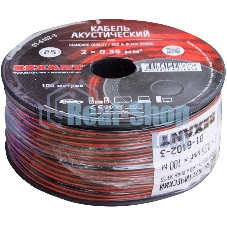 Кабель акустический Rexant ШВПМ 2х0.35 кв.мм, красно-черный, 100 м