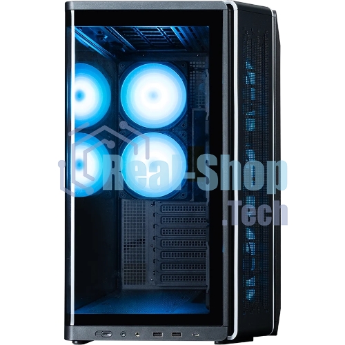 Компьютерный корпус ZALMAN MidTower P60 black (ATX, без БП, 2xUSB 3.0+USB Type C, 5x120мм ARGb) (Zalman P60 Black)
