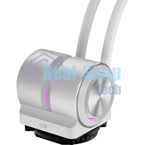 Система охлаждения Water Cooling System PCCooler DE360 Pro WH (300W, 360мм, White, ARGB Pump, Fans: 3x120мм, 86.73CFM, 32dBA, 2200RPM/Pump height 57мм, 28dBA, 3200RPM, Rad thickness 27мм/S: 1851, 1700, 1200, 115X, AM5, AM4, AM3)