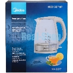 Чайник электрический Midea MK-8017 2200 Вт, 1.5 л, белый