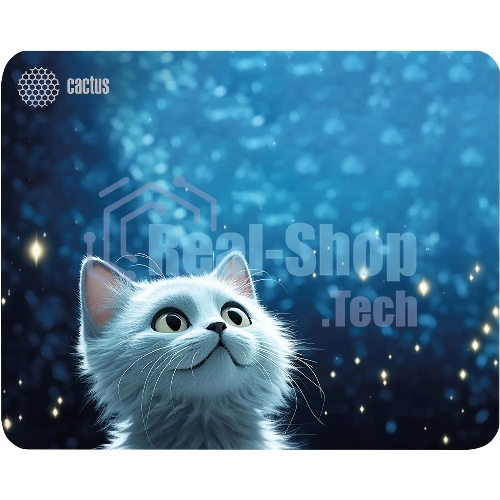Коврик для мыши Cactus белый Cat 300x250x3мм (CS-MPC-D11M)