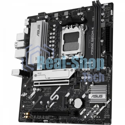 Материнская плата ASUS PRIME B850M-K, AM5, AMD B850, 2xDDR5, 4xSATA, 2xM.2, 1xPCIe 5.0 x16, 1xPCIe 4.0 x8, 1xDP, 1xHDMI, 1x2.5Gb LAN, 2xUSB-A 10Gbps, 2xUSB-A 5Gbps, 4xUSB-A 2.0, 1xPS/2, 3x3.5 мм, 7.1, mATX