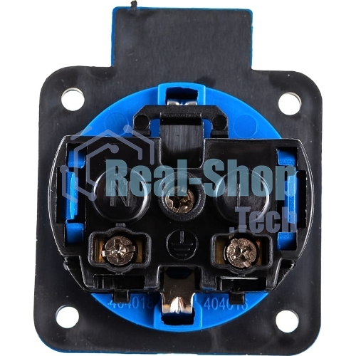 Розетка панельная IEK MAGNUM PSN71-016-3-2-44-K07 2P+PE 16А IP44 РП11-3 с защ. крышкой с заземл. син.