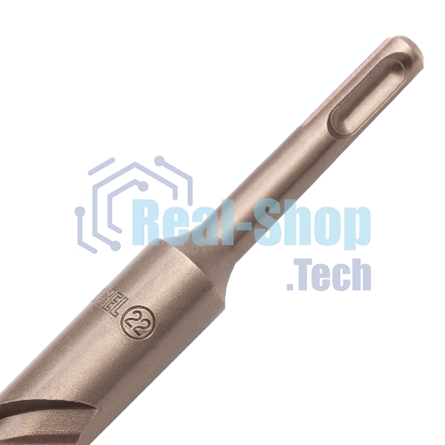 Бур по бетону Denzel двойная спираль, Cobalt W-tip, 22x460 мм, SDS PLUS