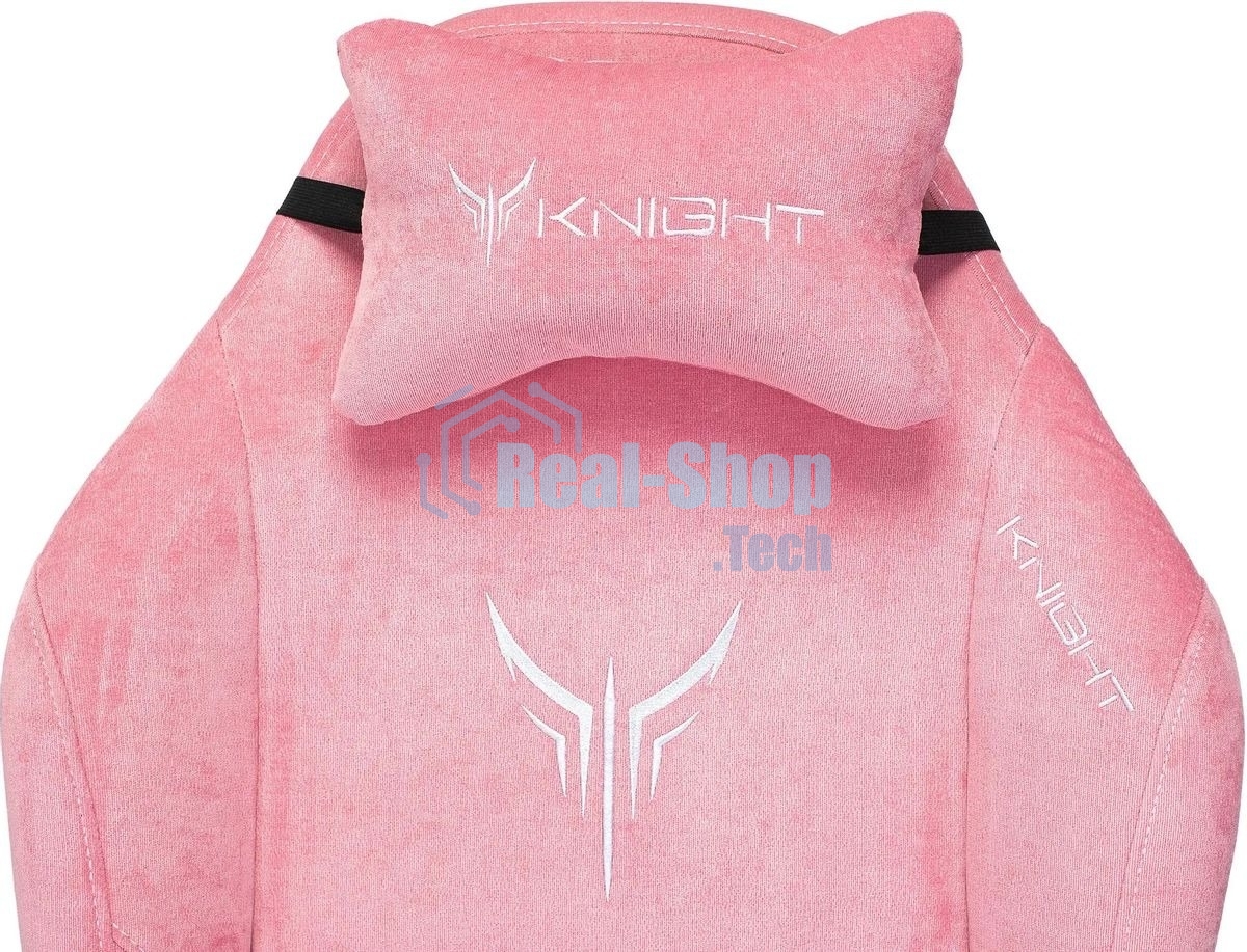 Кресло Knight N1 Fabric розовый, велюр, 120 кг, механизм качания