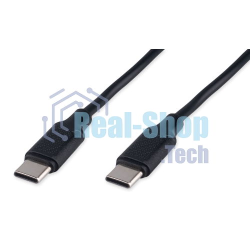 Кабель USB2.0 Cablexpert CC-USB2-CMCM-60-1M, Type-C/Type-C, 3A, 60Вт, PD/QC3.0, медь, 1м, черный, пакет