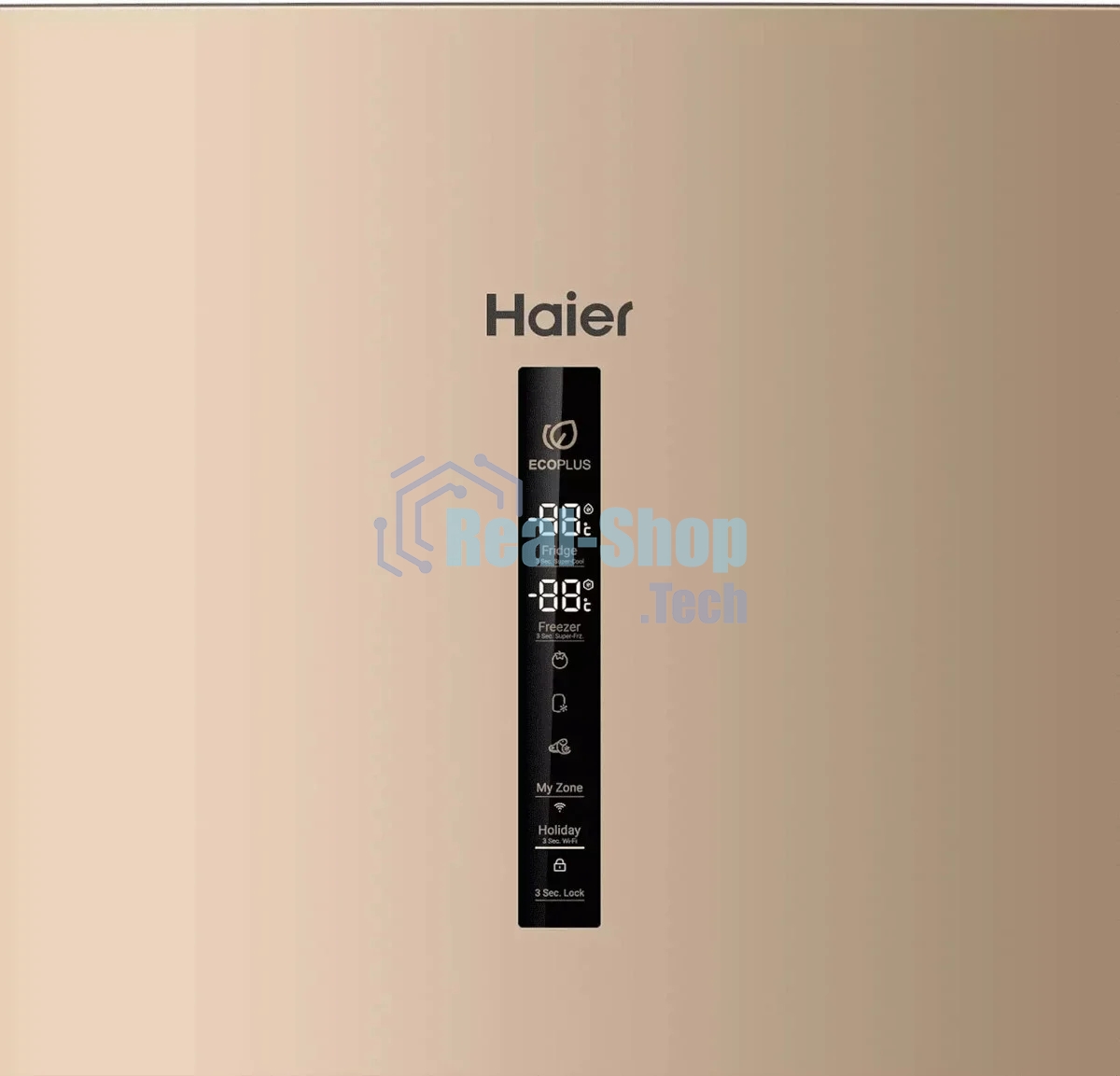 Холодильник Haier A4F742CGGU1 золотистый трехкамерный 277/129л морозилка снизу, No Frost
