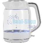 Чайник электрический Vitek VT-WK1059 1.7л. 2200Вт белый корпус: стекло/пластик