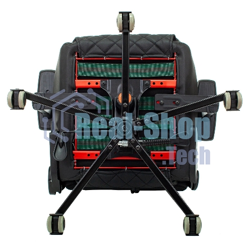 Кресло Knight OUTRIDER черный/красный, экокожа, 120 кг, механизм качания