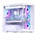 Корпус без блока питания JONSBO D300, Mini-Tower, TG, no fan, 2xUSB-A 3.2 + 1xUSB-C 3.2, mATX, mITX White