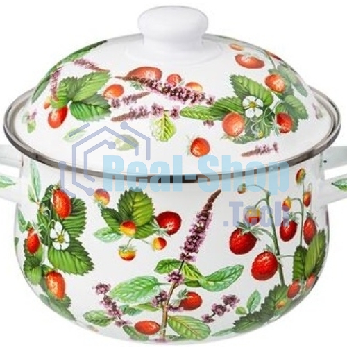 Кастрюля эмалированная AGNESS 934-562 Фруктовая корзина, 2.8 л